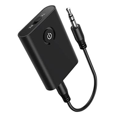 Imagem de Receptor transmissor 5.0 sem fio compatível com Bluetooth 2 em 1, sistema de sons domésticos, receptor de áudio Bluetooth carregável para alto-falante de carro de TV PC, adaptador de áudio de música AUX HiFi de 3,5 mm