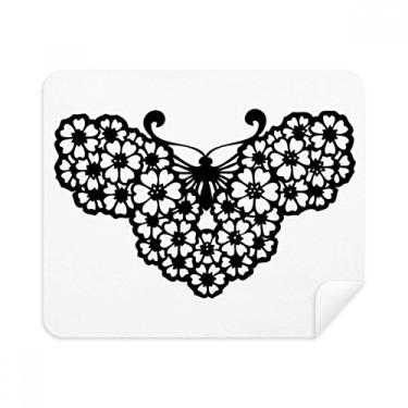 Imagem de Borboleta com asas florais, pano de limpeza de tela, 2 peças, tecido de camurça