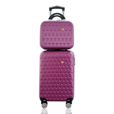 Imagem de Kit Mala de Bordo mais Frasqueira Rígida - Gladiador C1 Vinho