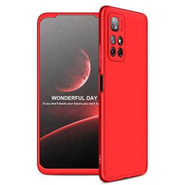 Imagem de Capa Capinha 360 Fosca Anti Impacto Para Xiaomi Poco M4 Pro Tela De 6.43 (menor) Case Prote��o (Toda vermelha)