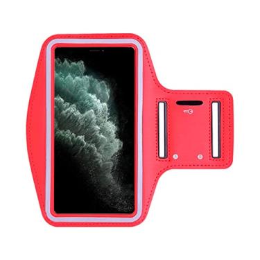 Imagem de Capa de faixa de braço de corrida esportiva para iPhone 13 X XR XS 12 mini 11 Pro Max 8 7 6 6S Plus SE 2022 2020 5 5S 4 Suporte para academia de ginástica, vermelho, para iPhone 5 5S 5C