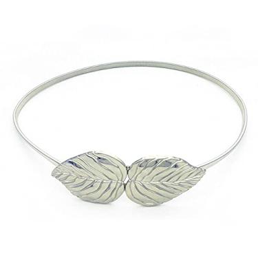 Imagem de Prendedores de cortina de folhas de pérola prendedores de fivela prendedores de cortina acessórios de decoração para casa, prata C