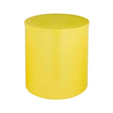 Imagem de Lixeira Basculante de 7 Litros para Banheiro ou Escritório - Amarela