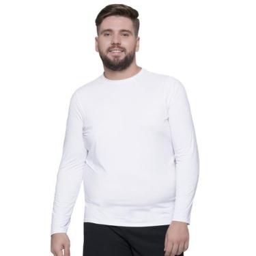 Imagem de Camisa Térmica Selene Proteção Uv Plus Size Masculina - Branco
