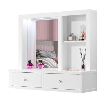 Imagem de Penteadeira Suspensa com LED e Entrada USB JB 7707 Branco