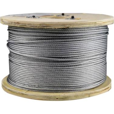 Imagem de Cabo de Aço Alma de Fibra Galvanizado 6x7 5/32 250 Metros - Starfer