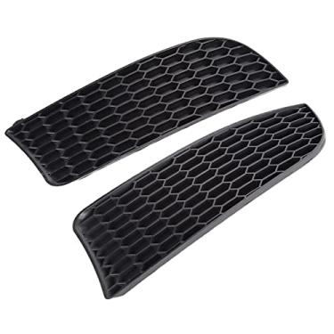 Imagem de Tampa luz de nevoeiro do carro dianteiro ABS, tampa grade luz de nevoeiro dianteira do ABS para a esquerda direita para substituição do estilo M3 para a série 3 E90 E91 E92 E93 (2 peças, preto)