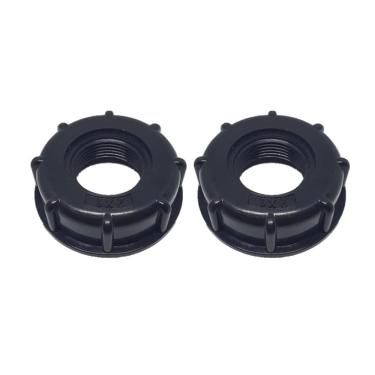 Imagem de SagaSave Adaptador de tanque IBC 2 peças, acessórios de substituição para conector de bolsa de água de jardim, entrada de rosca grossa de 60 mm para saída de 2,54 cm