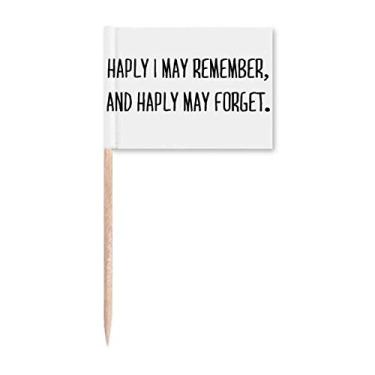 Imagem de Ponteiro de bandeira de palito de dente Haply I May Remember para decoração de festa