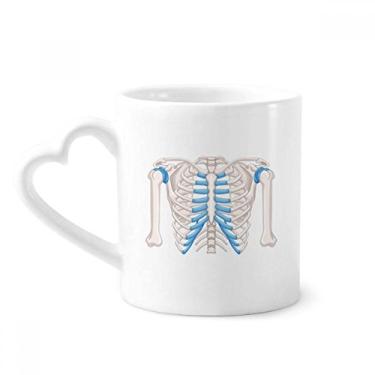 Imagem de Caneca com ilustração torácica da sorte em cerâmica para café copo de coração de vidro
