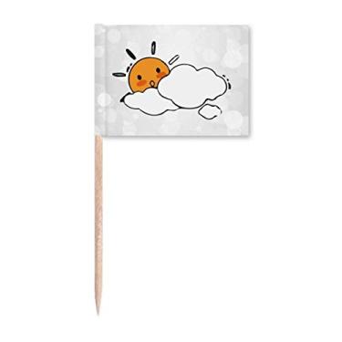 Imagem de Cloud Weather Sun Illustration Pattern Toothpick Flags Marker Topper Decoração de Festa