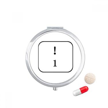 Imagem de Símbolo de teclado 1 estojo de comprimidos bolso caixa de armazenamento de remédios dispensador de recipiente