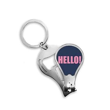 Imagem de Hello Quote Black Encourage Cortador de unhas positivo abridor de chaveiro tesoura