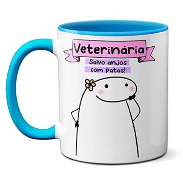 Imagem de Caneca Veterinária Salvo Anjos De Patas! Presente Fofo (Azul)