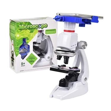 Imagem de Kit de acessórios para microscópio, kit de microscópio, LED de laboratório, 100X-400X-1200X, microscópio biológico para crianças, slides de microscópio infantil