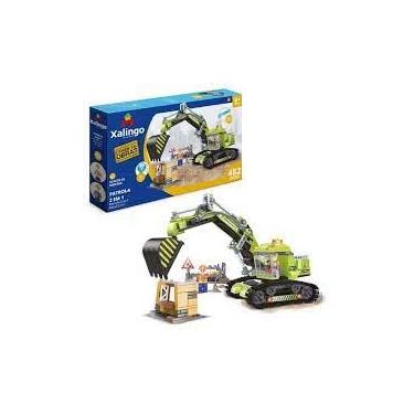 Imagem de Blocos de Montar Cidade em Obras Patrola 2 em 1 451 Peças Xalingo