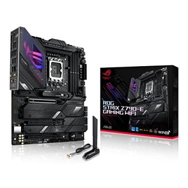 Imagem de ASUS Placa mãe gamer ROG Strix Z790-E Gaming WiFi 6E LGA 1700 (Intel 14ª, 13ª e 12ª geração) (PCIe 5.0, DDR5, 18+1 estágios de energia, LAN de 2,5 GB, Thunderbolt 4, 5xM.2, 1xPCIe 5.0 M.2, porta USB