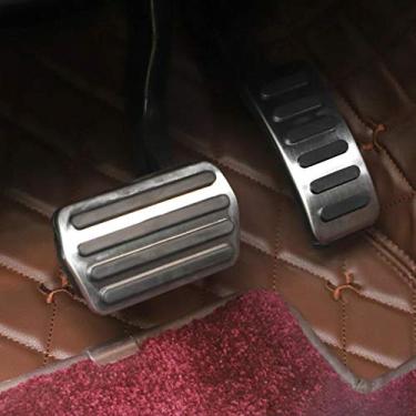 Imagem de JIERS Para Volvo XC40 2018-2021, placa de almofada de pedal a gás de aço inoxidável para carro, acessório de capa de pedais
