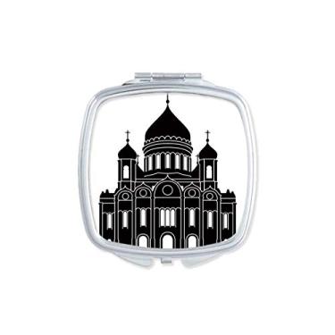 Imagem de Moscow Catedral Cristo Rússia Espelho Portátil Compacto Bolso Maquiagem Dupla Face Vidro