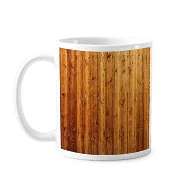 Imagem de Caneca de cerâmica com textura de papel de parede para piso de madeira laranja copo de porcelana