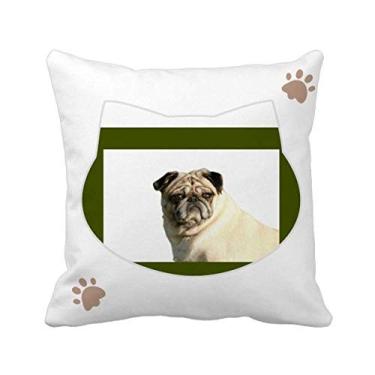 Imagem de OFFbb-USA Capa quadrada para almofada Watch Dog Pet Border Cat