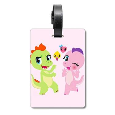 Imagem de Dinosaur Kingdom Love You Mala Etiqueta para Bagagem Cartão de Bagagem Etiqueta Scutcheon