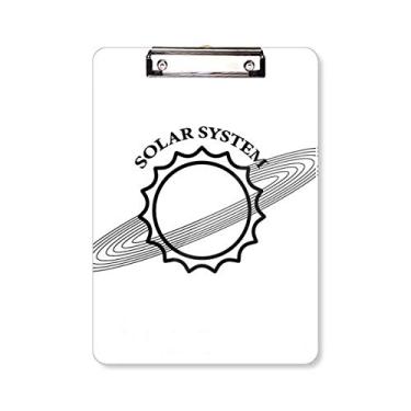 Imagem de Estrelas Orbit Sistema Solar Glow Prancheta Pasta Bloco de Escrita Placa de Apoio A4