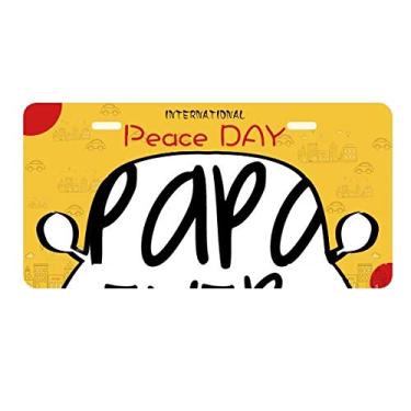 Imagem de DIYthinker Placa de carro Bless Father Best Papa Ever Words Placa de carro Decoração Dia da Paz