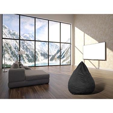 Imagem de Puff Confort Pera Suede Cinza 90 cm