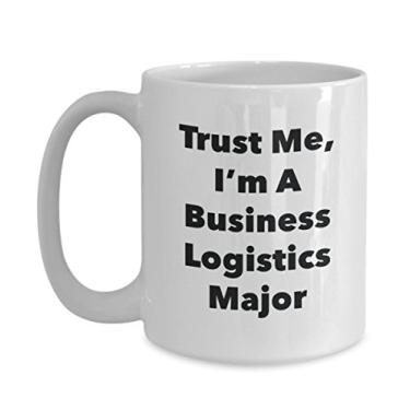 Imagem de Caneca Trust Me, I'm A Business Logistics Major - Caneca de café divertida - Lindas ideias de presentes de formatura para amigos e colegas de classe (425 g)