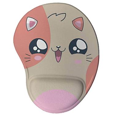 Imagem de Mouse pad Ergonômico Gatinho Kawaii Presente Criativo Geek cor:Marrom
