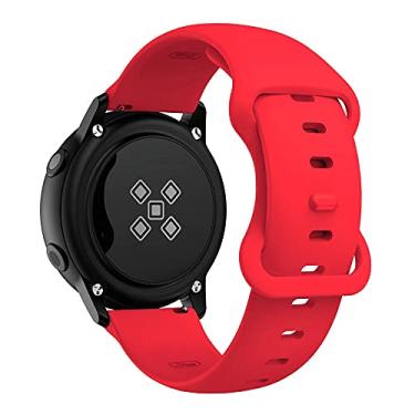 Imagem de Pulseira 20mm Sport Borboleta compatível com Galaxy Watch Active 1 e 2 - Galaxy Watch 3 41mm - Galaxy Watch 42mm - Amazfit GTR 42mm - Amazfit BIP - Amazfit GTS - Marca LTIMPORTS (Vermelho)