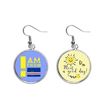 Imagem de I Am From Cape Verde Art Deco Presente Fashion Ear Drop Sun Flower Brincos Joias Fashion