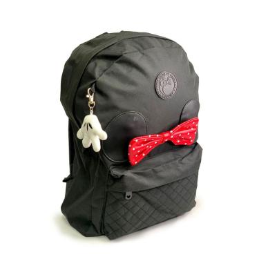 Imagem de Mochila G Escolar Disney Minie Laço Preta