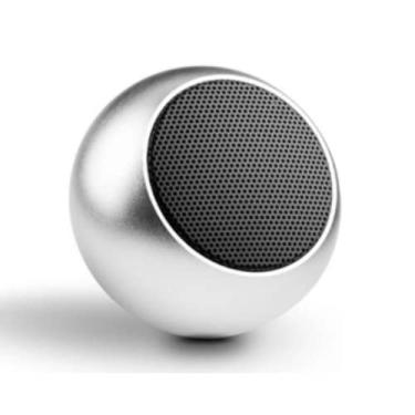 Imagem de Mini Caixa de Som Bluetooth Metal Amplificada Mini Speaker 3w (Prata)