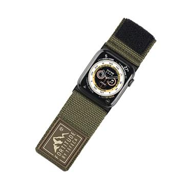 Imagem de Tefeca Pulseira Ultrawide da série Fortitude compatível com Apple Watch Ultra 2/Ultra de 49 mm, série 10 de 46 mm, séries 9/8/7 de 45 mm, SE2/SE/6/5/4 de 44 mm (floresta, GG para 49 mm/46 mm/45 mm/44