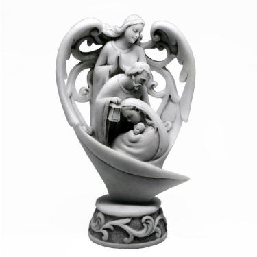 Imagem de Imagem Presépio Sagrada Família Estilizada em Mámore 20cm