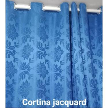 Imagem de Cortina Jacquard 2,00M X 1,80M Cor Azul