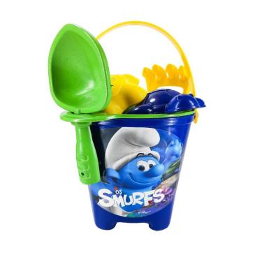 Imagem de Baldinho De Praia Para Criança Brincar Na Areia 7 Peças Azul