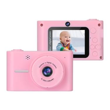 Imagem de Câmera digital infantil 1080p, câmera infantil de 20mp, câmera selfie para meninos e meninas, zoom digital 8x, tela de 2.0 polegadas