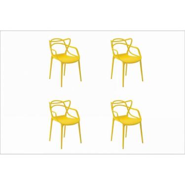 Imagem de Kit 4 Cadeiras Allegra Rivatti Amarelo