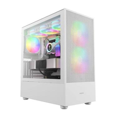 Imagem de Gabinete Gamdias Talos E3 Mesh Elite White, Lateral Em Vidro