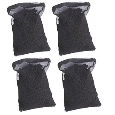 Imagem de CNZ Sacos de filtro de mídia carvão ativado carvão aquário tanque de peixes filtro vasilha lagoa, 1,8 kg, preto C4PK