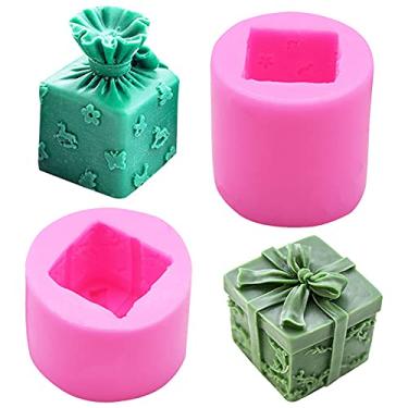 Imagem de Cestony Molde de silicone com tema de Natal para fazer vela de resina pilar velas de aromaterapia sabão de cera flor amostra argila artesanato
