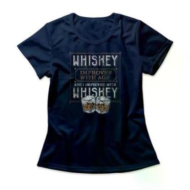 Imagem de Camiseta Feminina Whiskey Studio Geek Casual Azul Marinho-Feminino