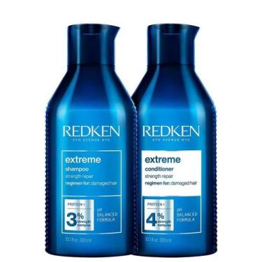 Imagem de Kit Redken Extreme Shampoo 300ml + Condicionador 250ml Full