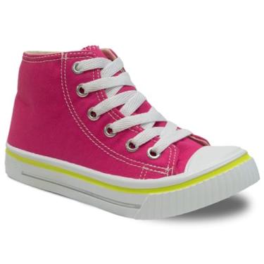 Imagem de Tenis Infantil Feminino Nº 25 ao 34 Botinha Menina Star Cano Alto Moda Casual 11.119 (Rosa, BR, Criança de 4 a 8 anos, Numérico, 28)
