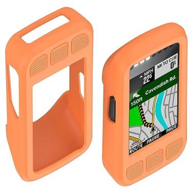 Imagem de Compatível com Wahoo ELEMNT Bolt V2 GPS (WFCC5) Capa de silicone para ciclismo, proteção total, proteção de borda, à prova de choque, antiarranhões (laranja)