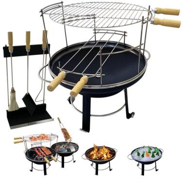 Imagem de Confrateira Zzonn Cf560 – 3 Em 1: Churrasqueira Gourmet, Lareira Externa E Cooler De Be...