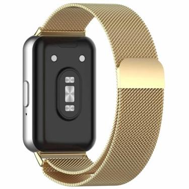 Imagem de Pulseira Magnetica-Milanese LTIMPORTS, compativel com Galaxy Fit 3 Sm-R390 (Dourado)